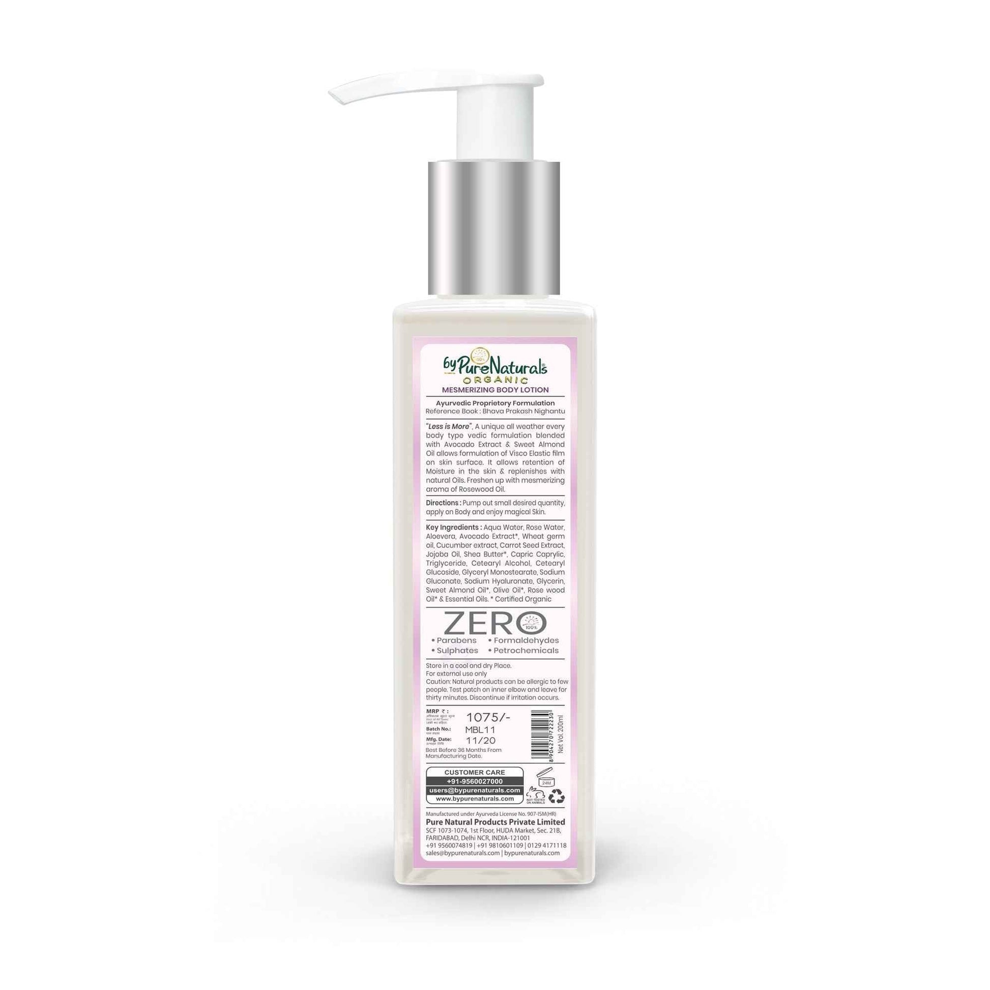 byPureNaturals Organic Mesmerizing Body Lotion- 200ml