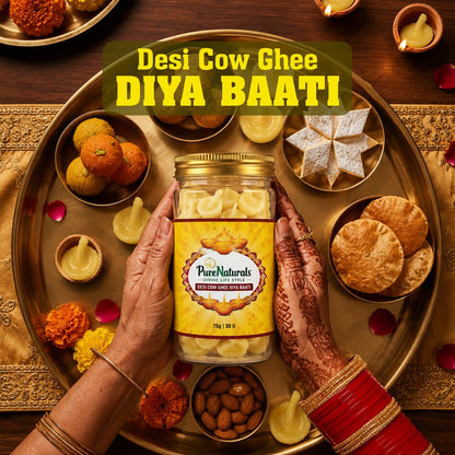 Cow Ghee Diya Baati for Pooja- 30pcs