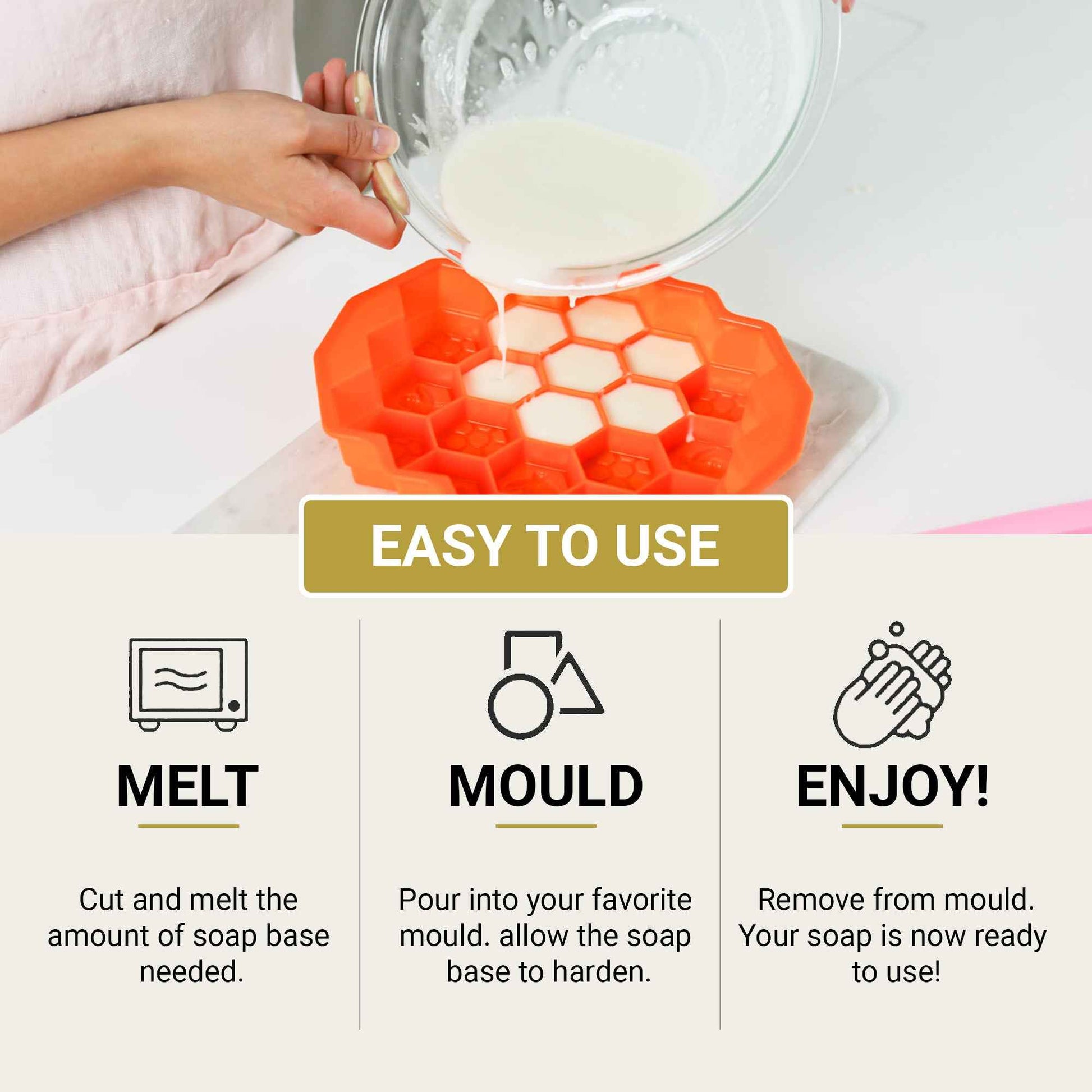 Hasthkar SLS & Paraben Free Goat Milk Glycerine Soap Base Bar- 450gm (Pack of 2)