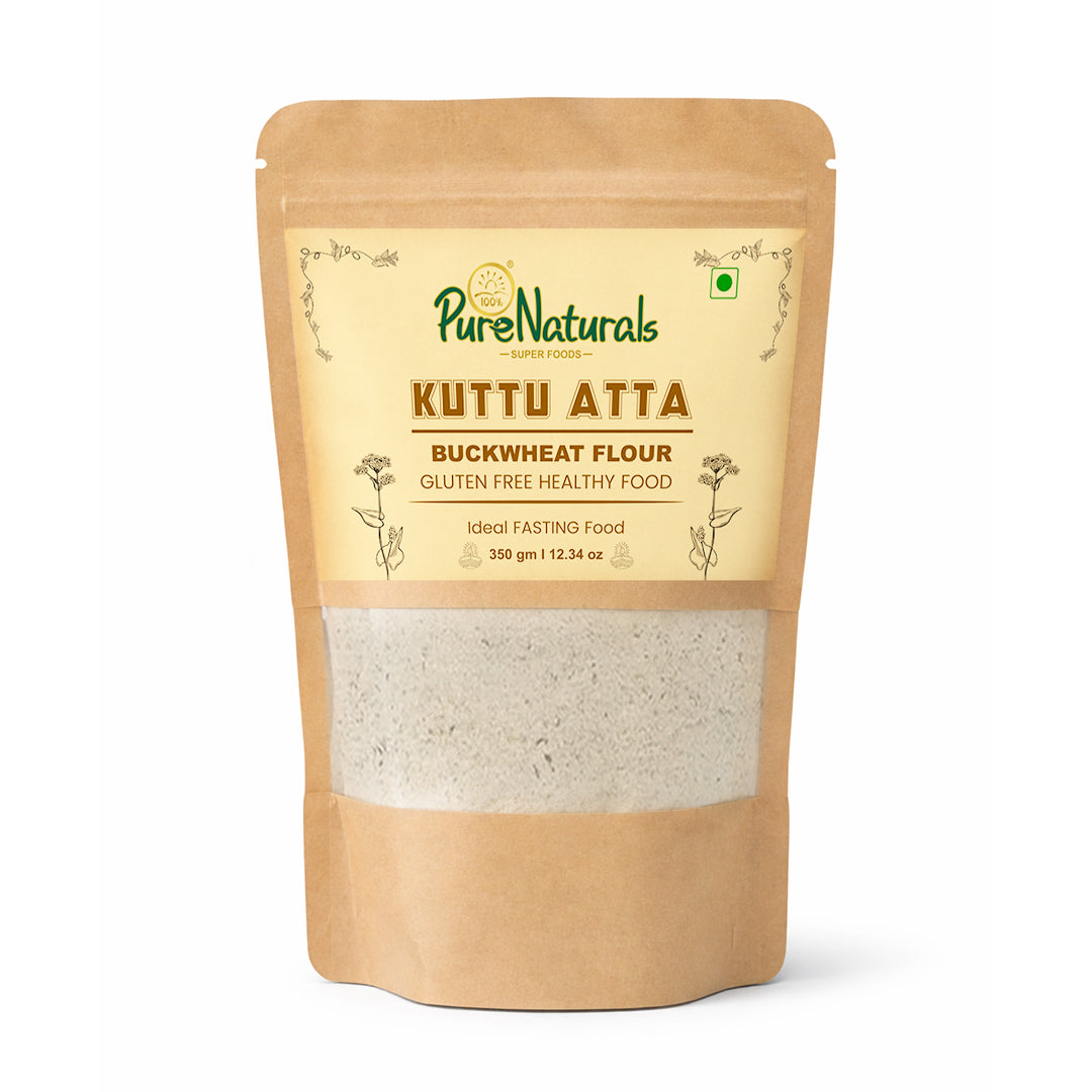 Purenaturals Gluten Free Kuttu Atta (Buckwheat Flour) for Vrat & Fasting – 350g