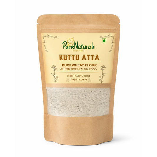 Purenaturals Gluten Free Kuttu Atta (Buckwheat Flour) for Vrat & Fasting – 350g