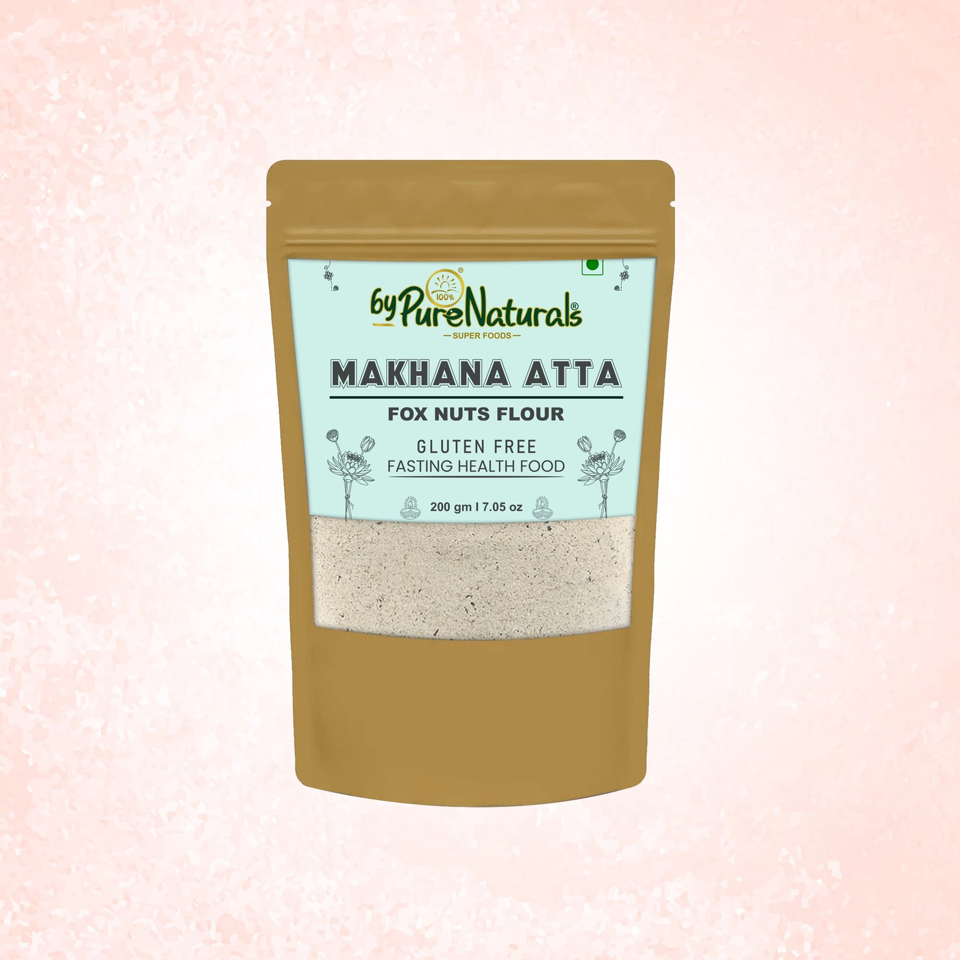byPureNaturals Gluten Free Makhana Atta (Fox Nuts Flour)- 200 Gm - BuyPureNaturals