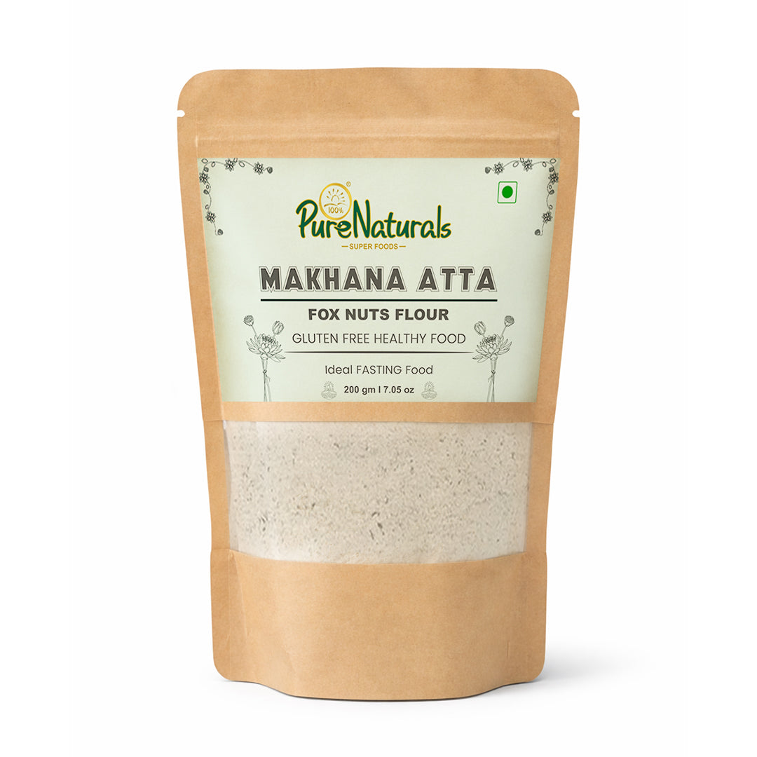 Purenaturals Gluten Free Makhana Atta (Fox Nuts Flour) Healthy Flour – 200g