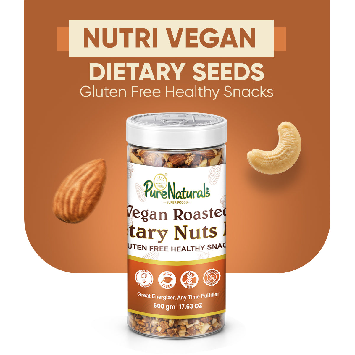 Dietary Nuts Mix - Vegan Roasted, Gluten Free 500 gm