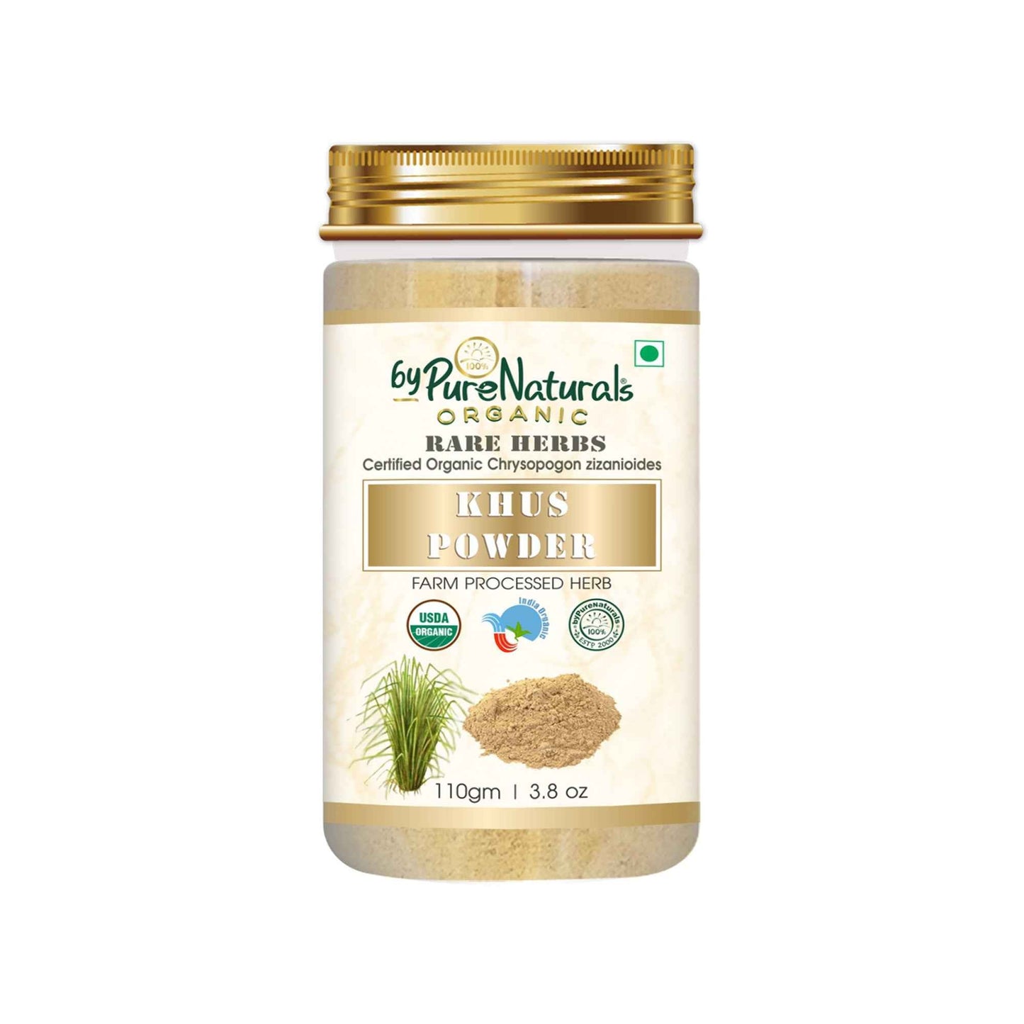 byPureNaturals 100% Organic Khus Powder- 110 Gm
