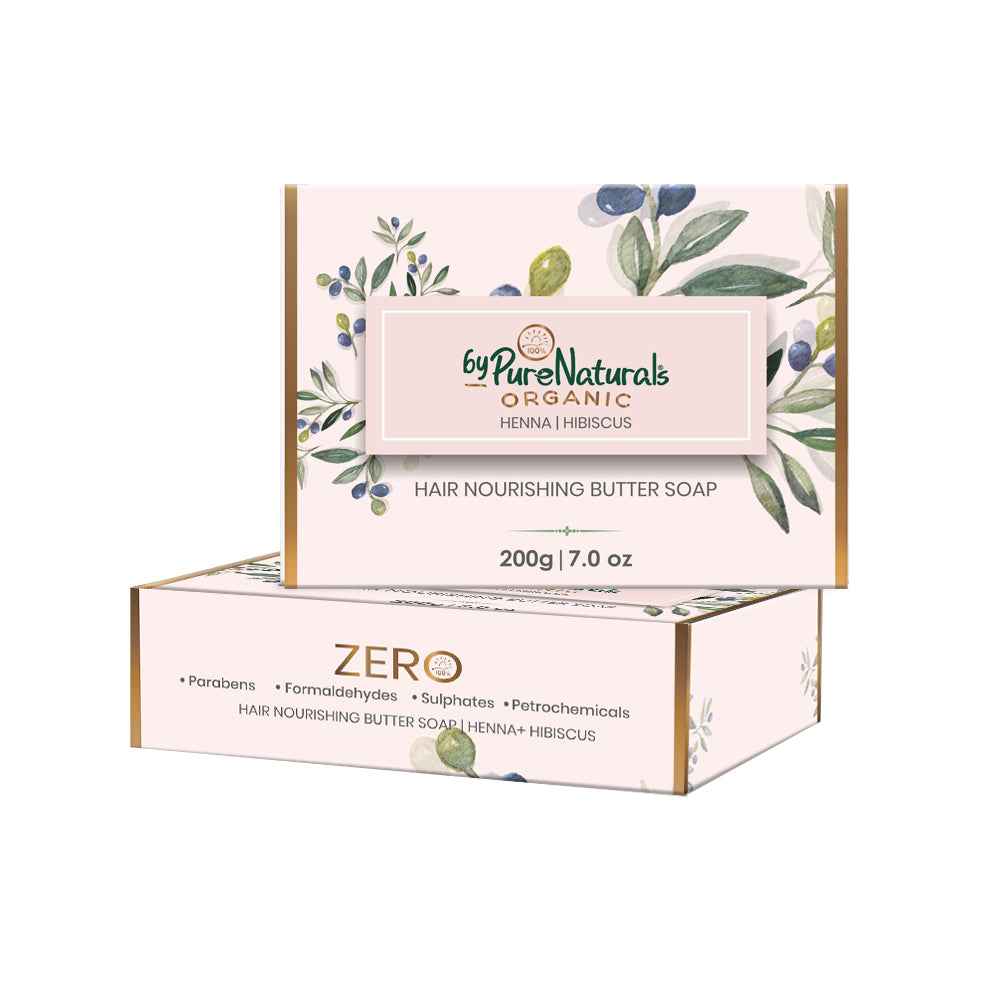 byPureNaturals Organic Shea Butter Henna & Hibiscus Soap- 200gm