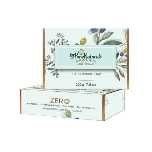 byPureNaturals Organic Shea Butter Mint & Sesame Soap- 200gm