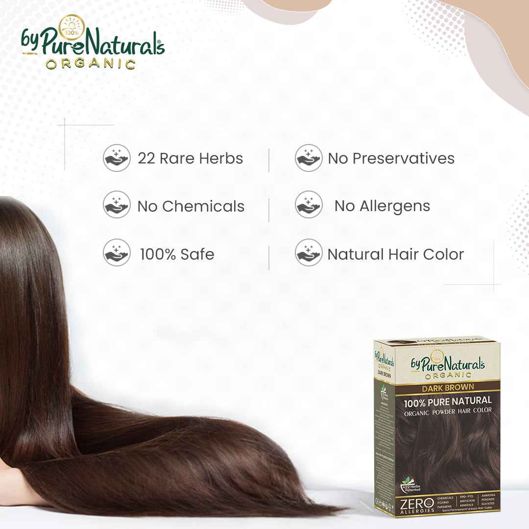 byPureNaturals 100% Organic Pure Natural Powder Hair Color- 120 Gm