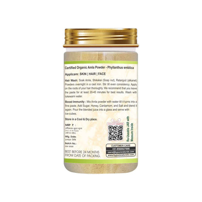 byPureNaturals 100% Organic Amla Powder- 125 Gm