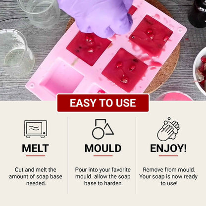Hasthkar SLS & Paraben Free Red Wine with Pomegranate Glycerine Soap Base Bar- 450gm