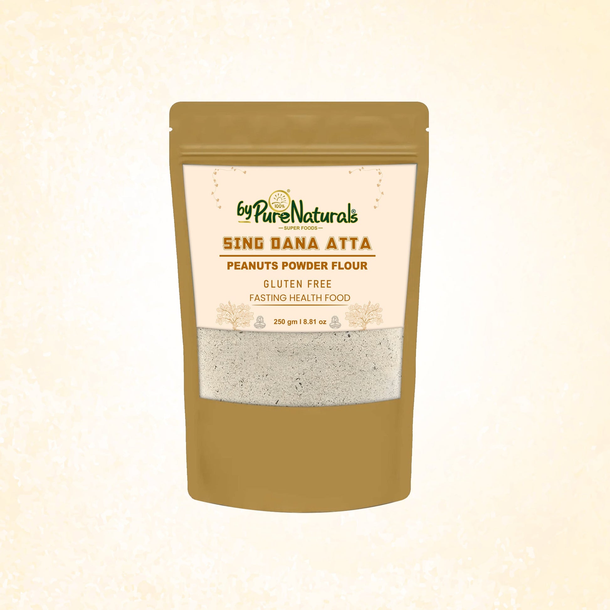 byPureNaturals Gluten Free Sing Dana Atta (Peanuts Flour)- 250 Gm - BuyPureNaturals