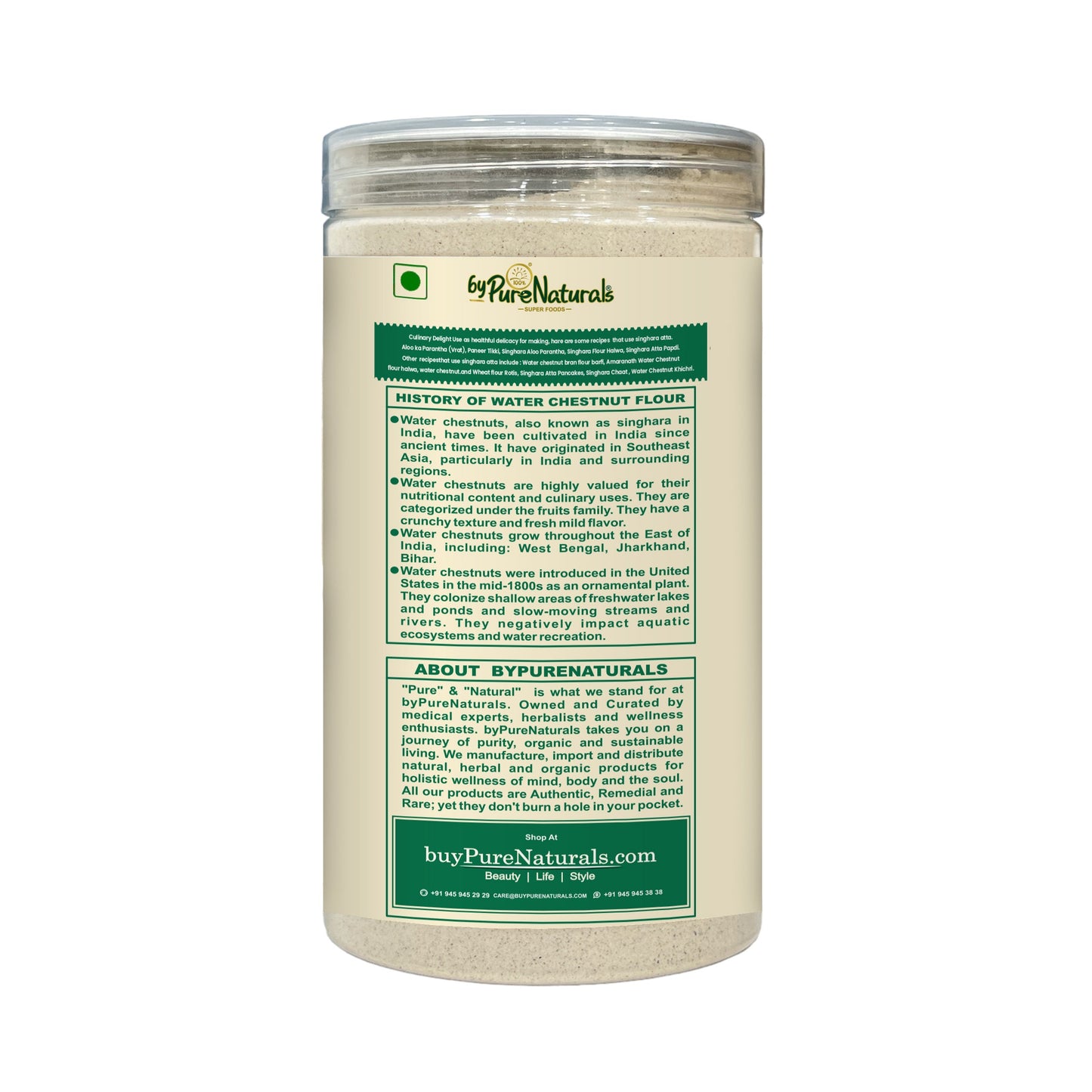 byPureNaturals Gluten Free Singhara Atta (Water Chestnut Flour)- 650 Gm - BuyPureNaturals