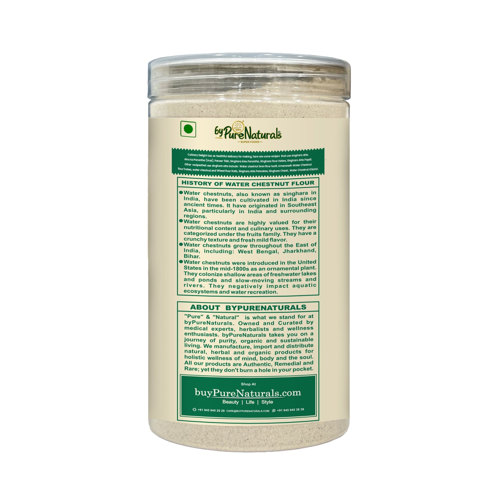 byPureNaturals Gluten Free Singhara Atta (Water Chestnut Flour)- 650 Gm - BuyPureNaturals