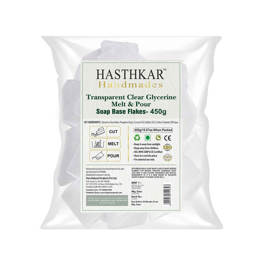 Hasthkar Clear Glycerine Soap Base Flakes- 450gm