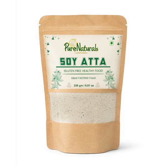 Purenaturals Gluten Free Soy Atta (Soybean Flour) Protein Flour – 250g