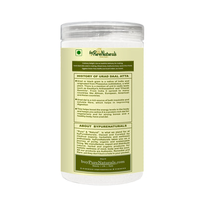 byPureNaturals Gluten Free Urad Daal Atta (Black Lentils Flour)- 650 Gm - BuyPureNaturals