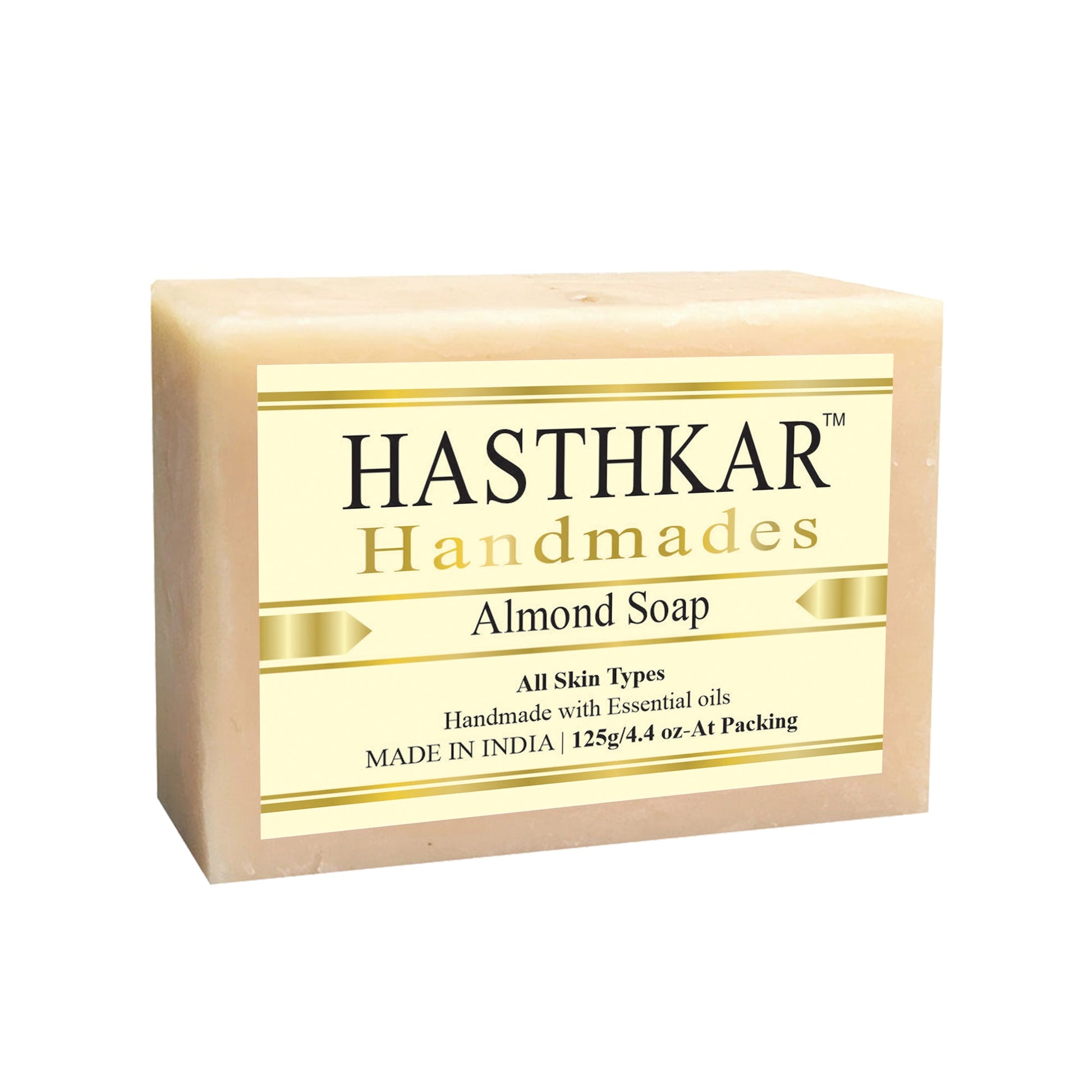 Hasthkar Handmade Glycerine Almond Soap- 125gm - BuyPureNaturals