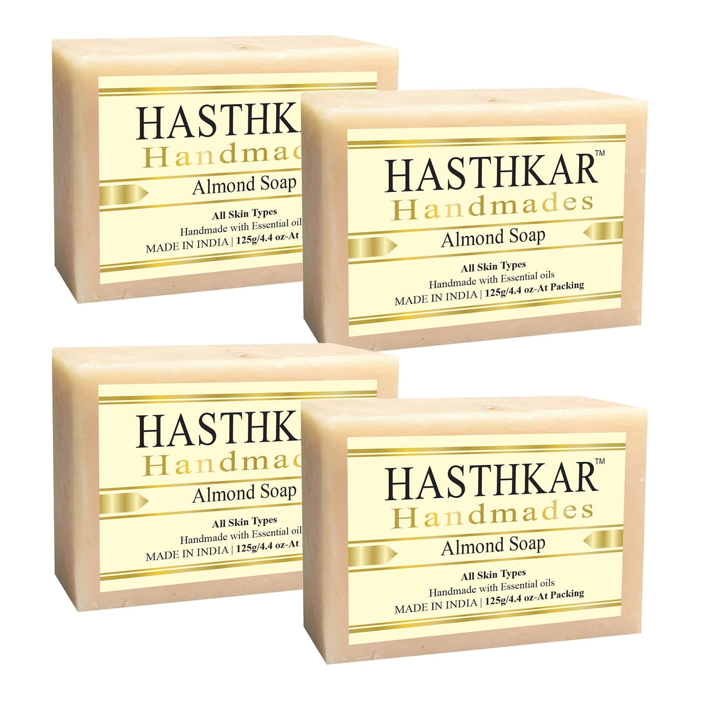Hasthkar Handmade Glycerine Almond Soap- 125gm - BuyPureNaturals
