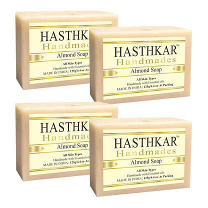 Hasthkar Handmade Glycerine Almond Soap- 125gm - BuyPureNaturals