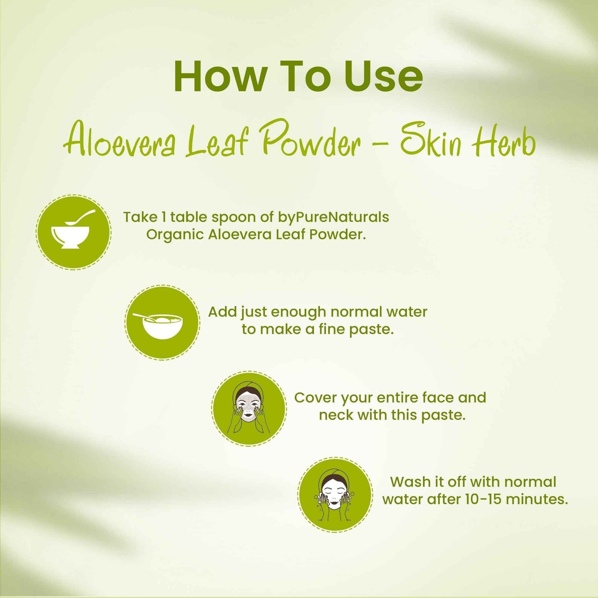 byPureNaturals 100% Organic Aloevera Powder- 100 Gm