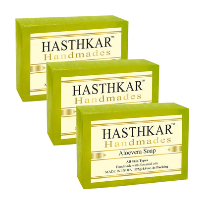 Hasthkar Handmade Glycerine Aloevera Soap - 125gm - BuyPureNaturals