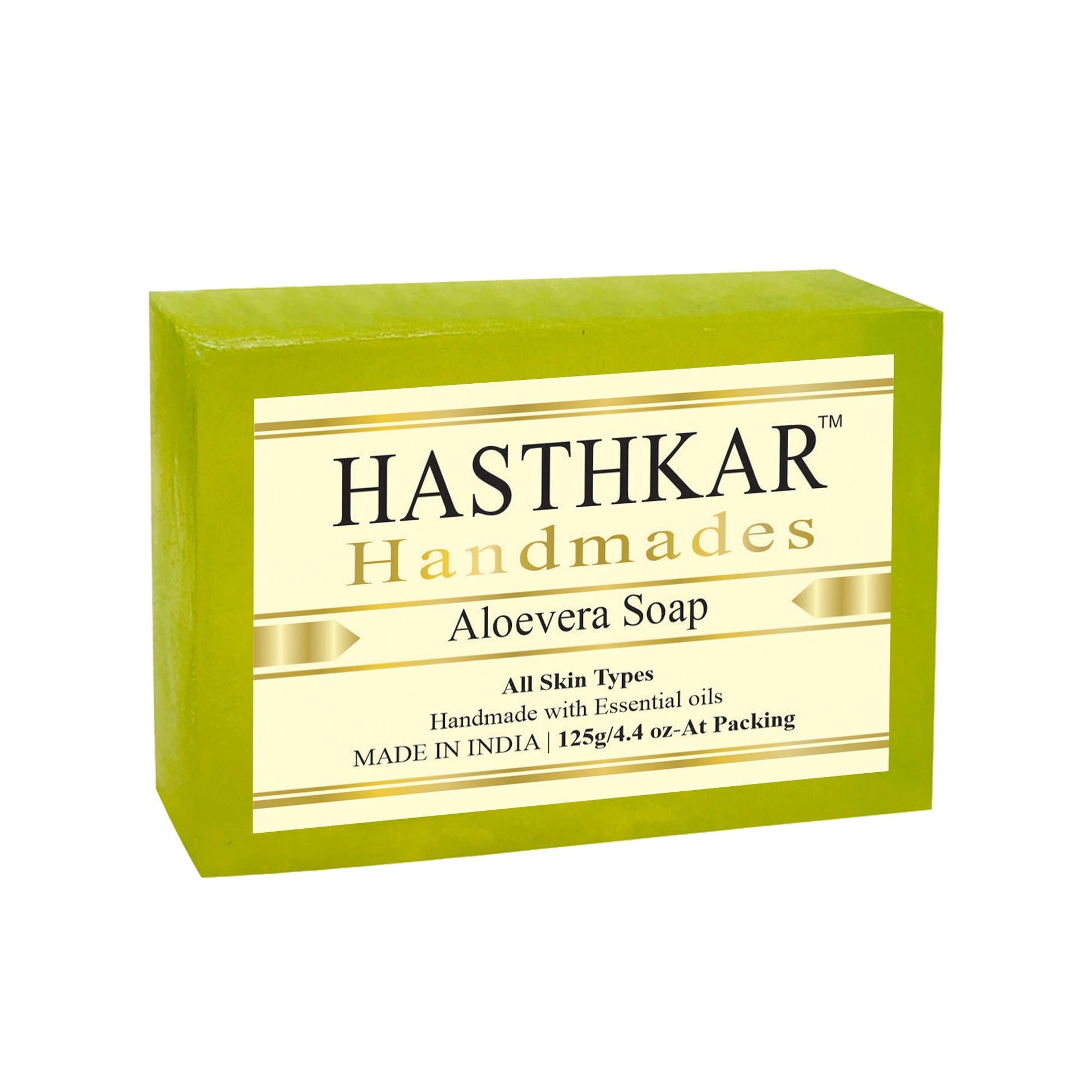 Hasthkar Handmade Glycerine Aloevera Soap - 125gm - BuyPureNaturals