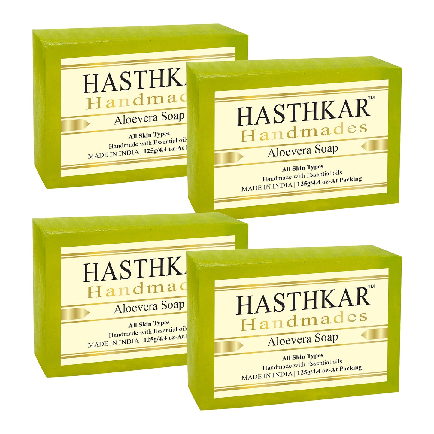 Hasthkar Handmade Glycerine Aloevera Soap - 125gm - BuyPureNaturals