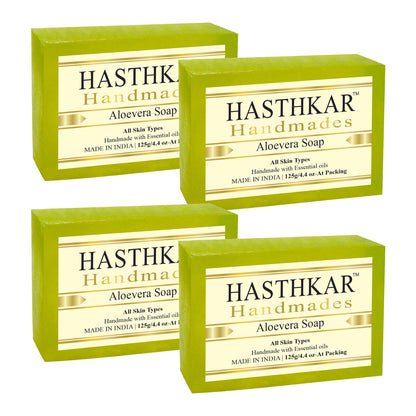 Hasthkar Handmade Glycerine Aloevera Soap - 125gm - BuyPureNaturals
