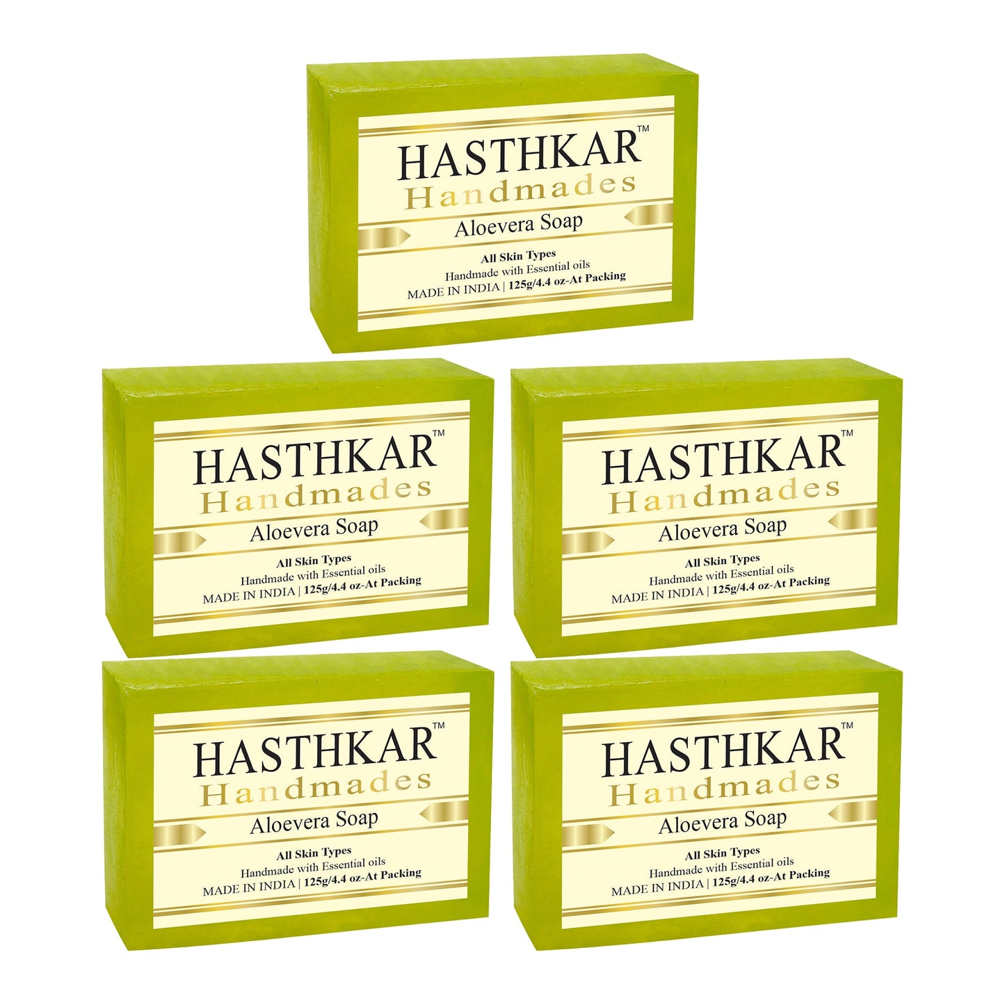 Hasthkar Handmade Glycerine Aloevera Soap - 125gm - BuyPureNaturals