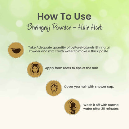 byPureNaturals 100% Organic Bhringraj Powder- 100 Gm