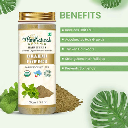 byPureNaturals 100% Organic Brahmi Powder- 100 Gm