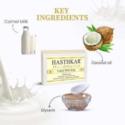 Hasthkar Handmade Glycerine Camel Milk Soap- 125gm - BuyPureNaturals