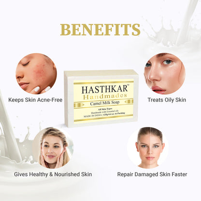 Hasthkar Handmade Glycerine Camel Milk Soap- 125gm - BuyPureNaturals
