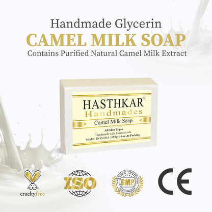 Hasthkar Handmade Glycerine Camel Milk Soap- 125gm - BuyPureNaturals