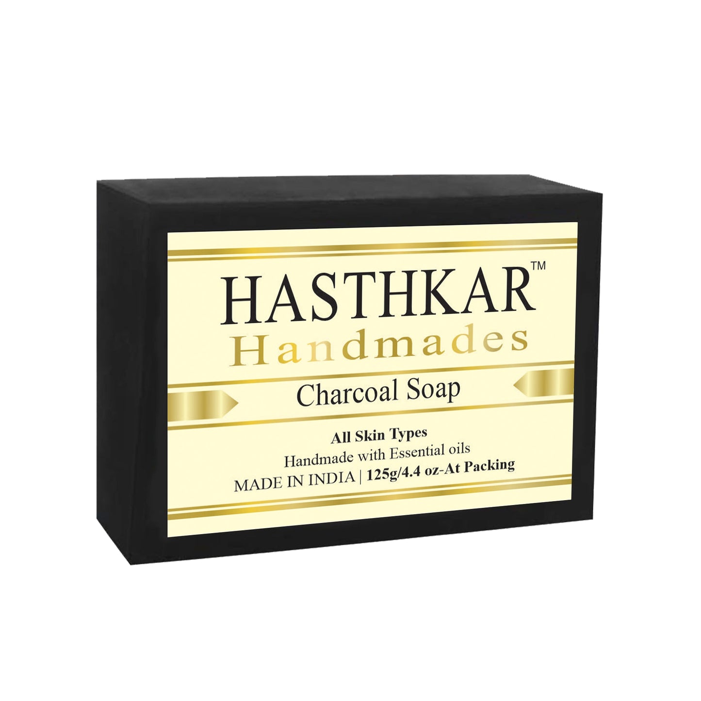 Hasthkar Handmade Glycerine Charcoal Soap- 125gm - BuyPureNaturals