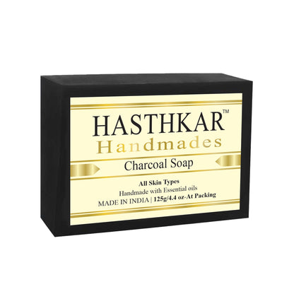 Hasthkar Handmade Glycerine Charcoal Soap- 125gm - BuyPureNaturals