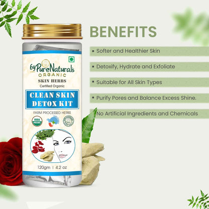 byPureNaturals 100% Organic Skin Detox Kit- 120 Gm