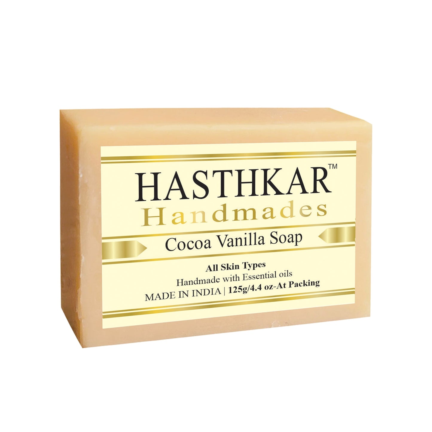 Hasthkar Handmade Glycerine Cocoa Vanila Soap- 125gm - BuyPureNaturals