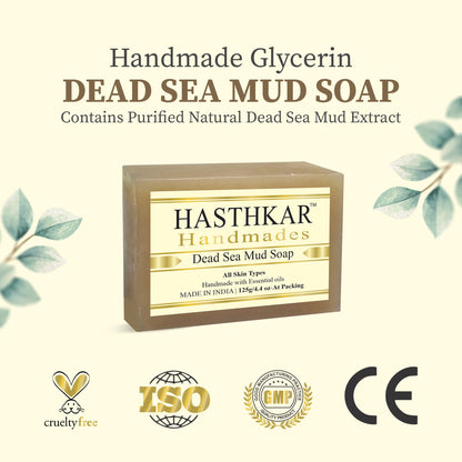 Hasthkar Handmade Glycerine Dead Sea Mud Soap- 125gm - BuyPureNaturals