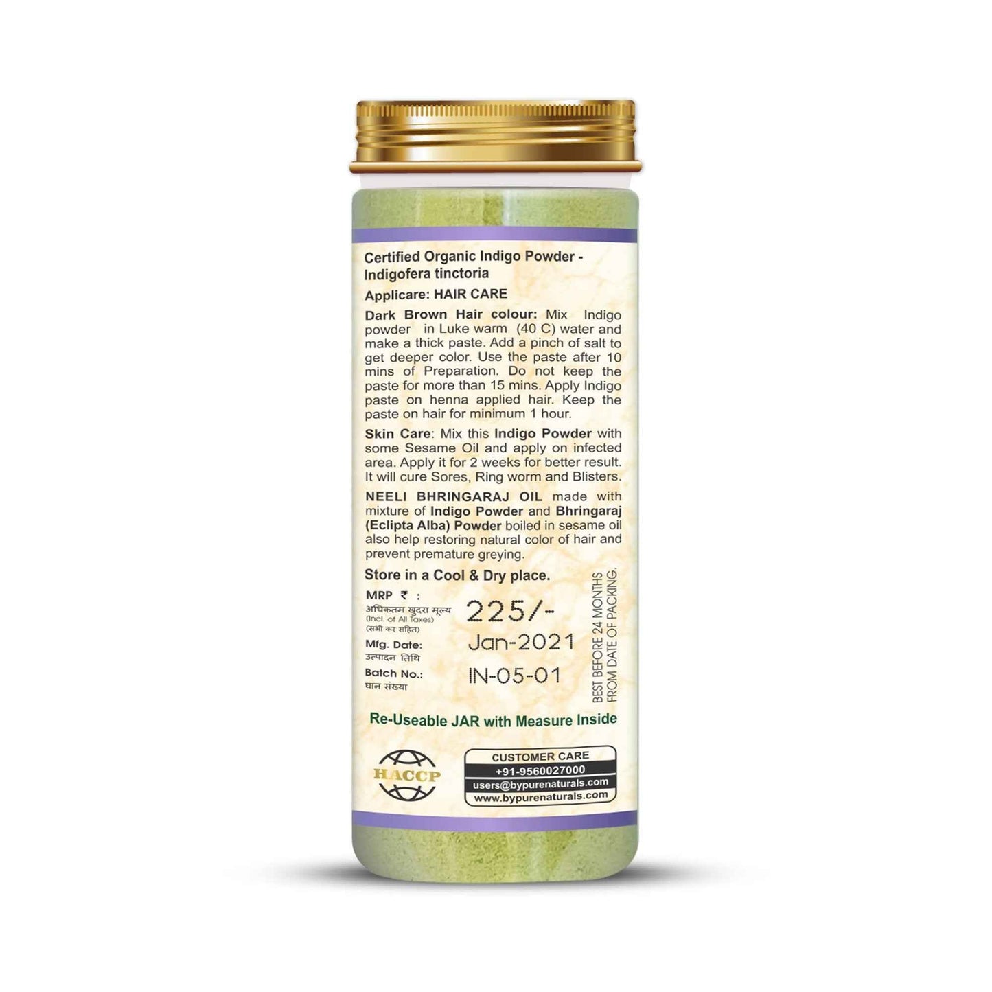 byPureNaturals 100% Organic Indigo Powder- 100 Gm
