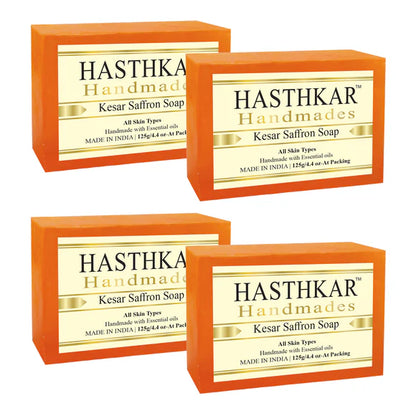 Hasthkar Handmade Glycerine Kesar Saffron Soap- 125gm