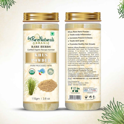 byPureNaturals 100% Organic Khus Powder- 110 Gm