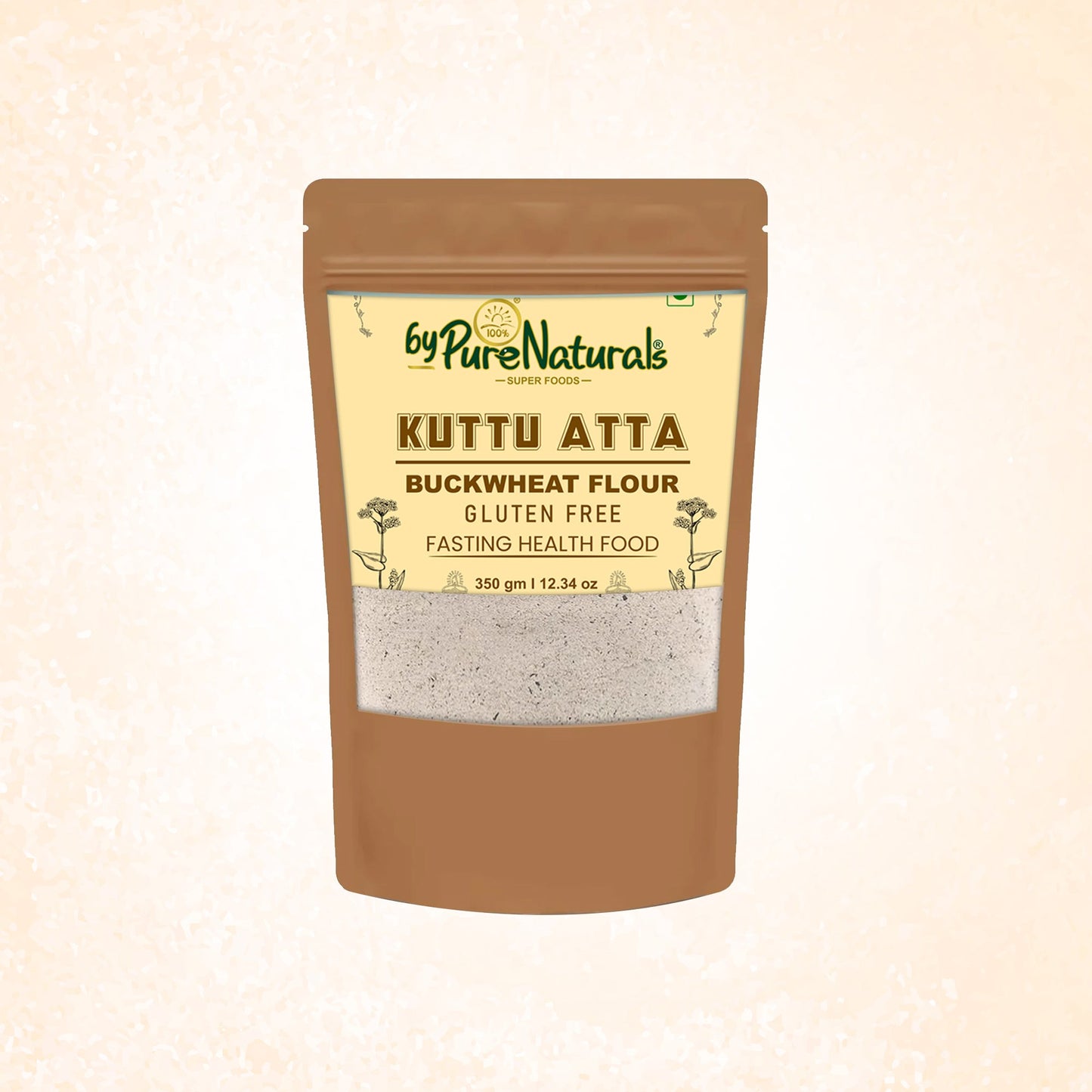 byPureNaturals Gluten Free Kuttu Vrat Atta (Buckwheat Flour)- 350 Gm - BuyPureNaturals