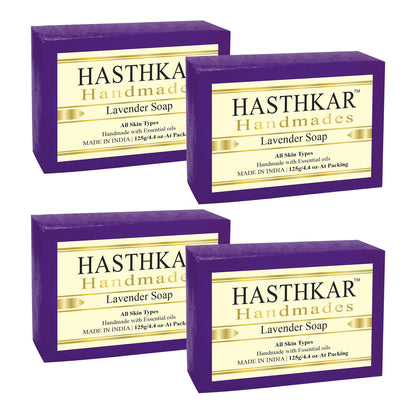 Hasthkar Handmade Glycerine Lavender Soap- 125gm - BuyPureNaturals