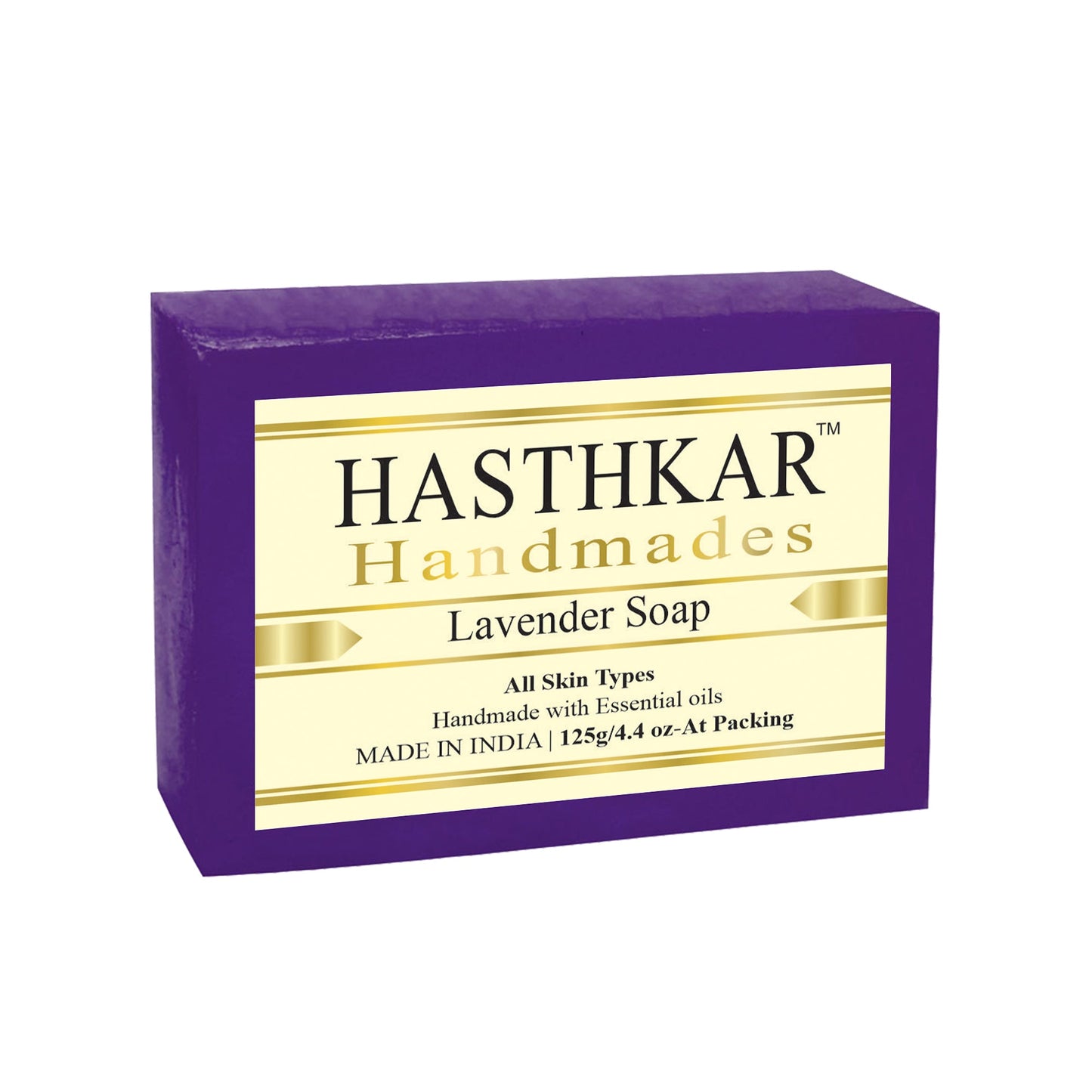 Hasthkar Handmade Glycerine Lavender Soap- 125gm - BuyPureNaturals