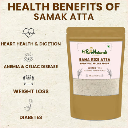 byPureNaturals Gluten Free Sama Rice Atta (Barnyard Millet Flour)- 350 Gm - BuyPureNaturals