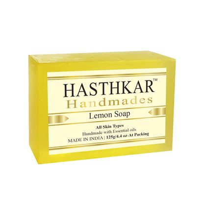 Hasthkar Handmade Glycerine Lemon Soap- 125gm - BuyPureNaturals