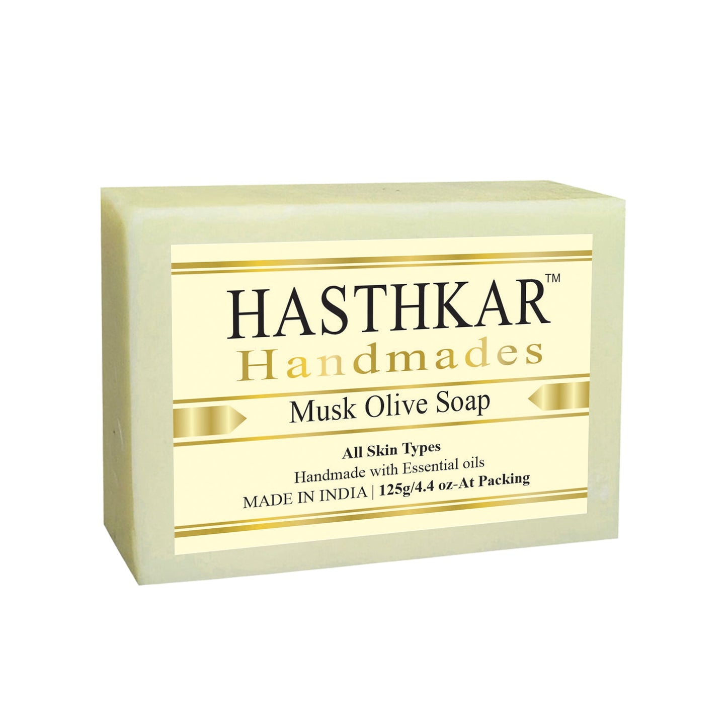 Hasthkar Handmade Glycerine Musk Olive Soap- 125gm - BuyPureNaturals