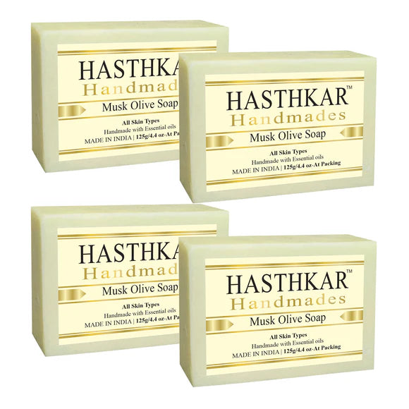 Hasthkar Handmade Glycerine Musk Olive Soap- 125gm