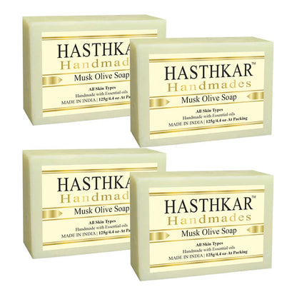 Hasthkar Handmade Glycerine Musk Olive Soap- 125gm